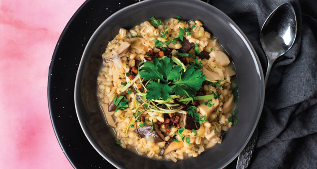 King Oyster Mushroom and Barley Risotto