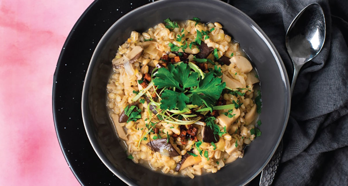King Oyster Mushroom and Barley Risotto